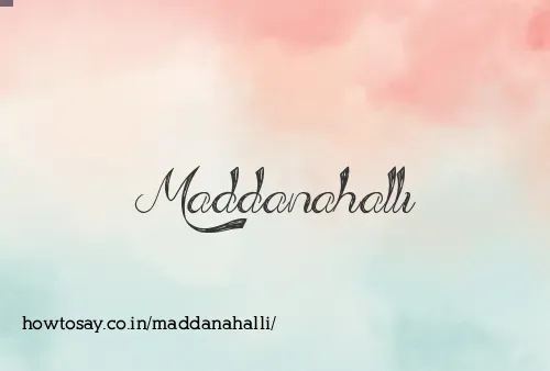 Maddanahalli