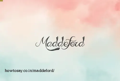 Maddeford