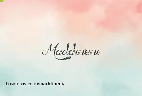 Maddineni