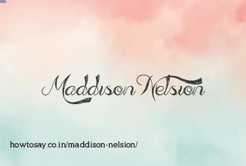 Maddison Nelsion