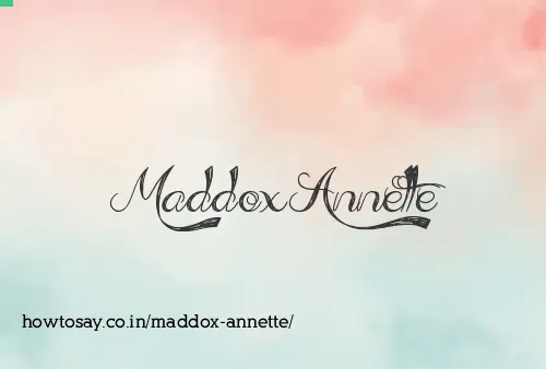 Maddox Annette