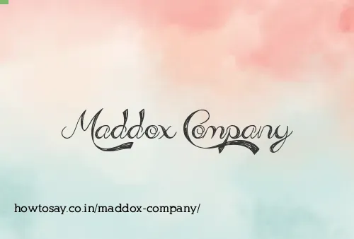 Maddox Company