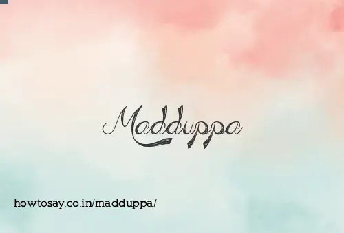Madduppa