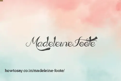 Madeleine Foote