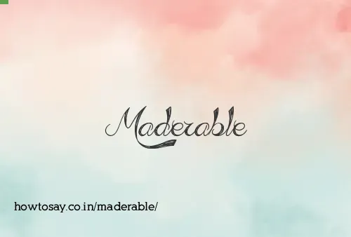 Maderable