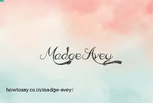 Madge Avey