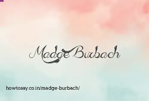 Madge Burbach