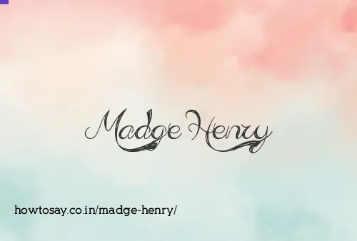 Madge Henry