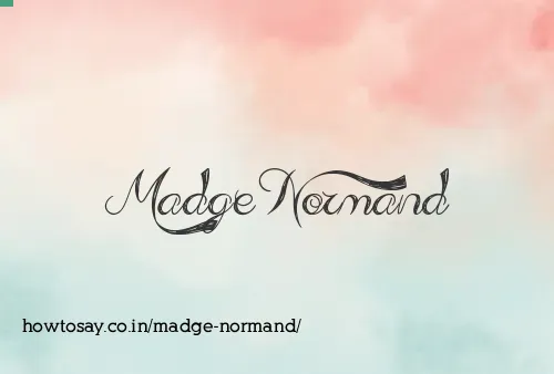 Madge Normand
