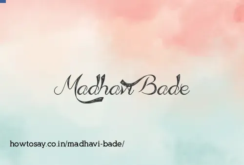 Madhavi Bade