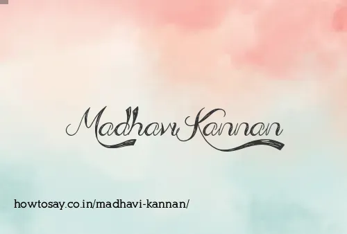 Madhavi Kannan