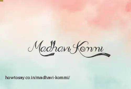 Madhavi Kommi