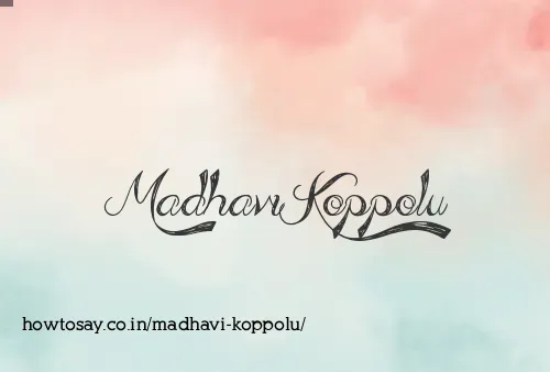 Madhavi Koppolu