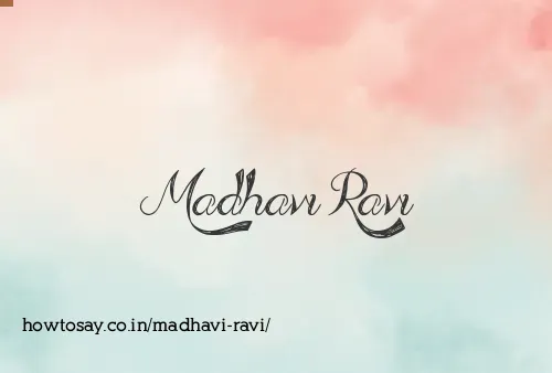 Madhavi Ravi