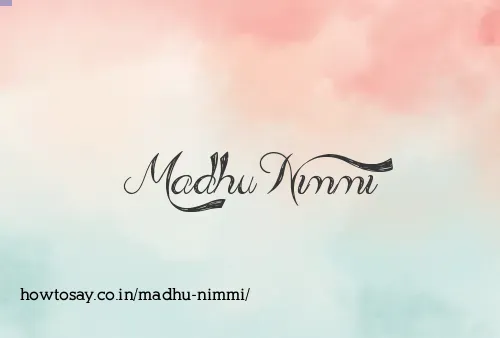 Madhu Nimmi