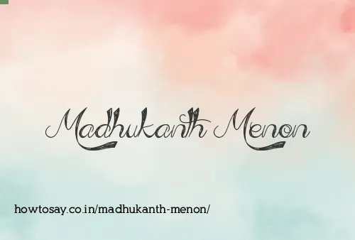 Madhukanth Menon