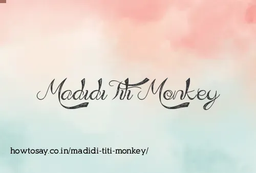 Madidi Titi Monkey
