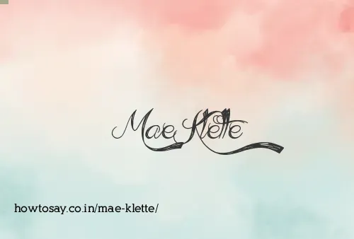 Mae Klette