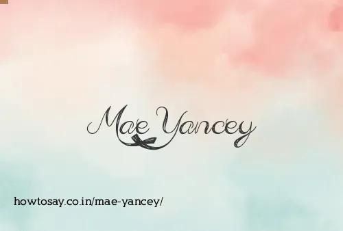 Mae Yancey