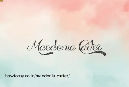 Maedonia Carter