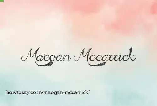 Maegan Mccarrick