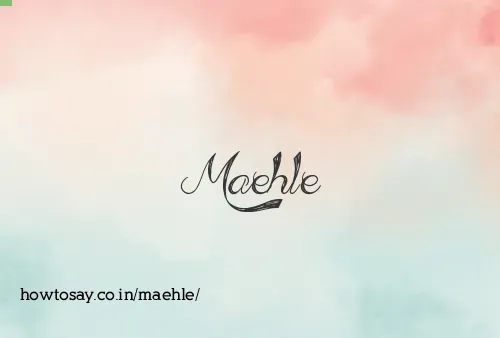 Maehle