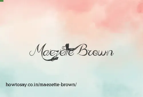 Maezette Brown