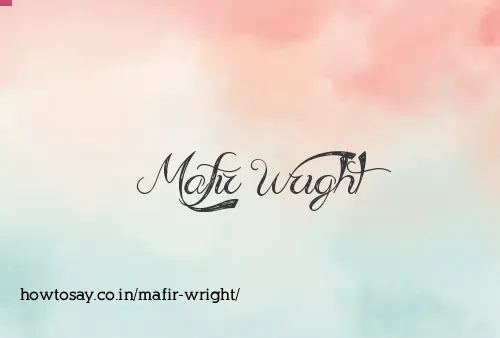 Mafir Wright