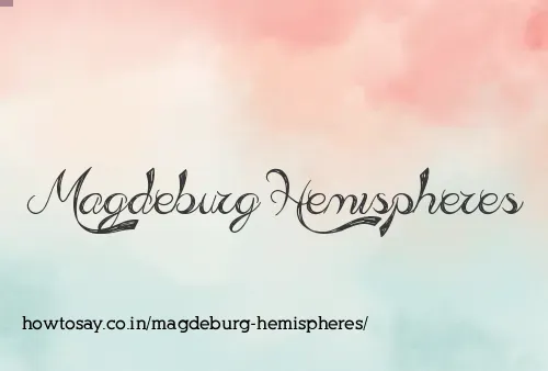Magdeburg Hemispheres
