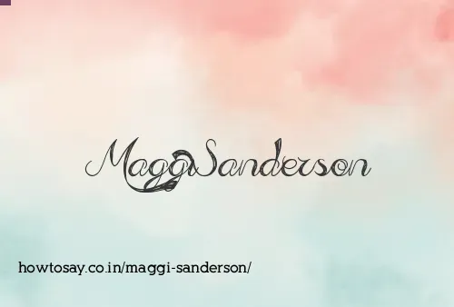 Maggi Sanderson