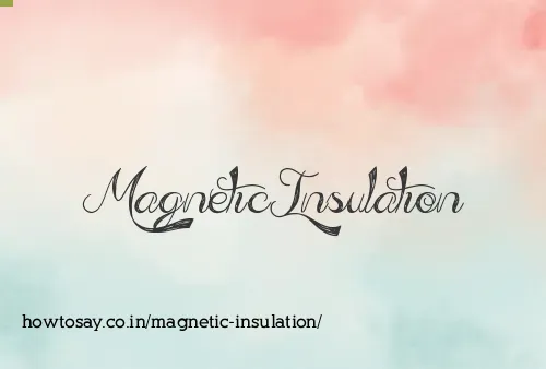 Magnetic Insulation