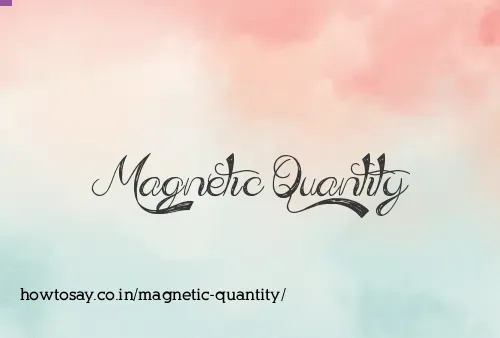 Magnetic Quantity