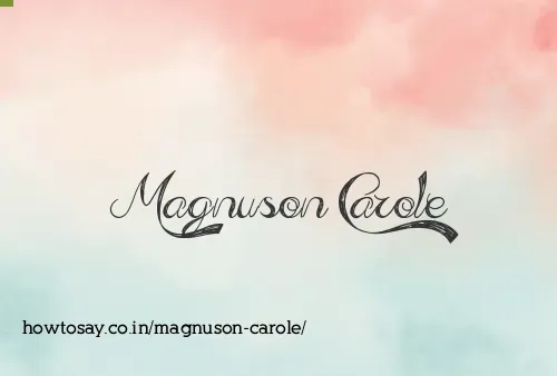 Magnuson Carole