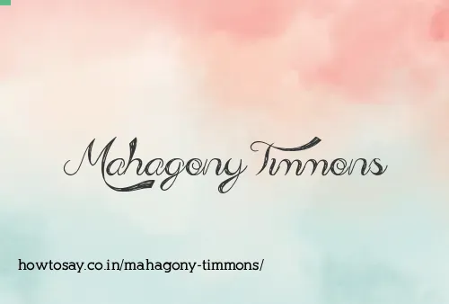Mahagony Timmons