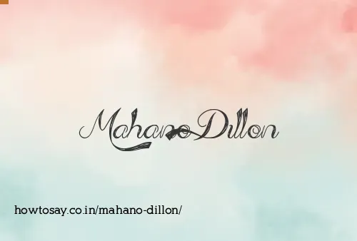 Mahano Dillon