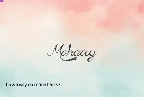 Maharry