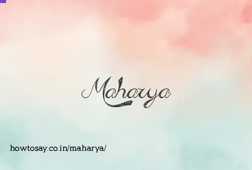 Maharya