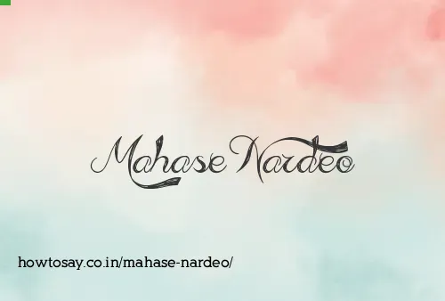 Mahase Nardeo