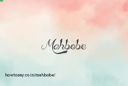 Mahbobe