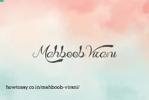 Mahboob Virani