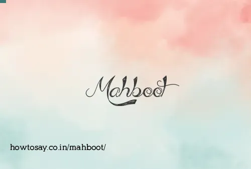 Mahboot