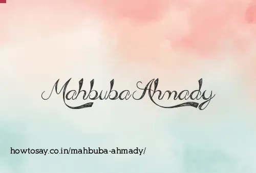 Mahbuba Ahmady