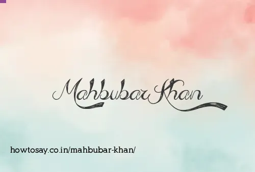 Mahbubar Khan