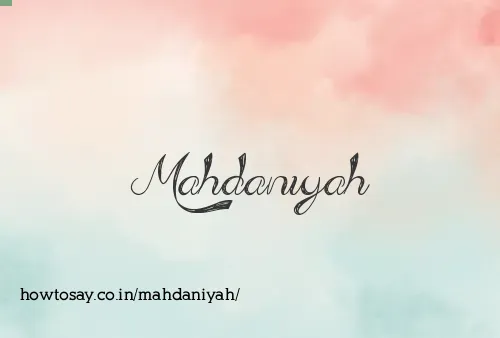 Mahdaniyah