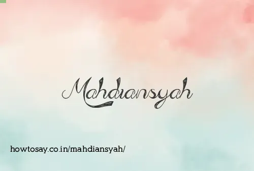 Mahdiansyah