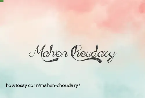 Mahen Choudary