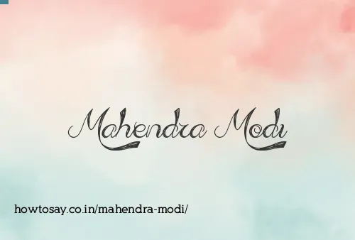 Mahendra Modi