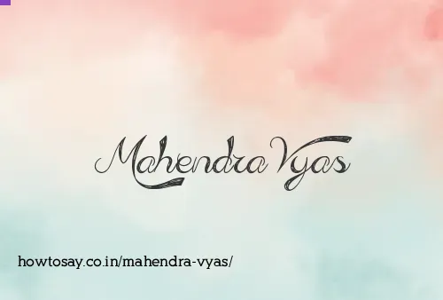 Mahendra Vyas