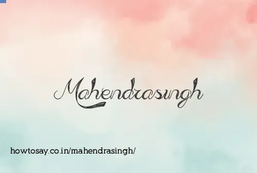 Mahendrasingh