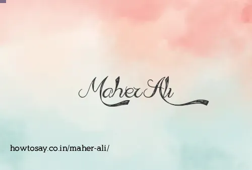 Maher Ali